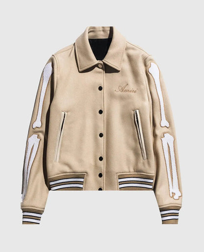 Amiri Bones Letterman Wool Jacket