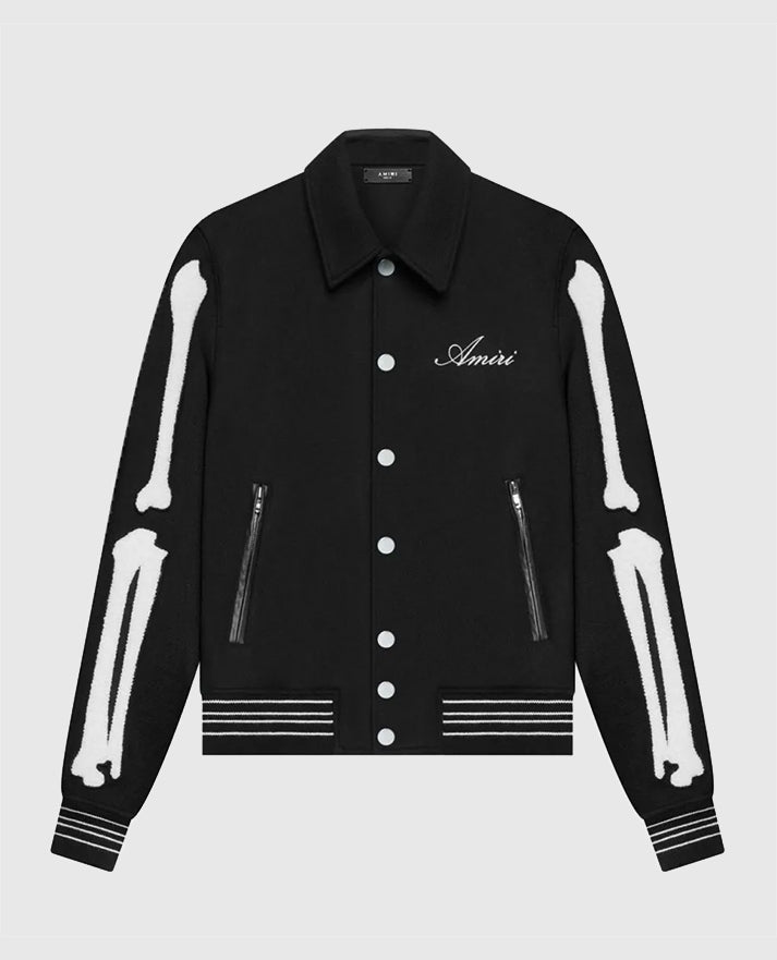 Amiri Bones Letterman Wool Jacket