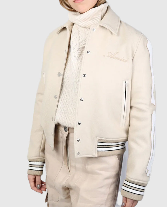 Amiri Bones Letterman Wool Jacket