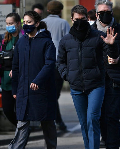 Mission Impossible 7 2023 Tom Cruise Black Puffer Jacket