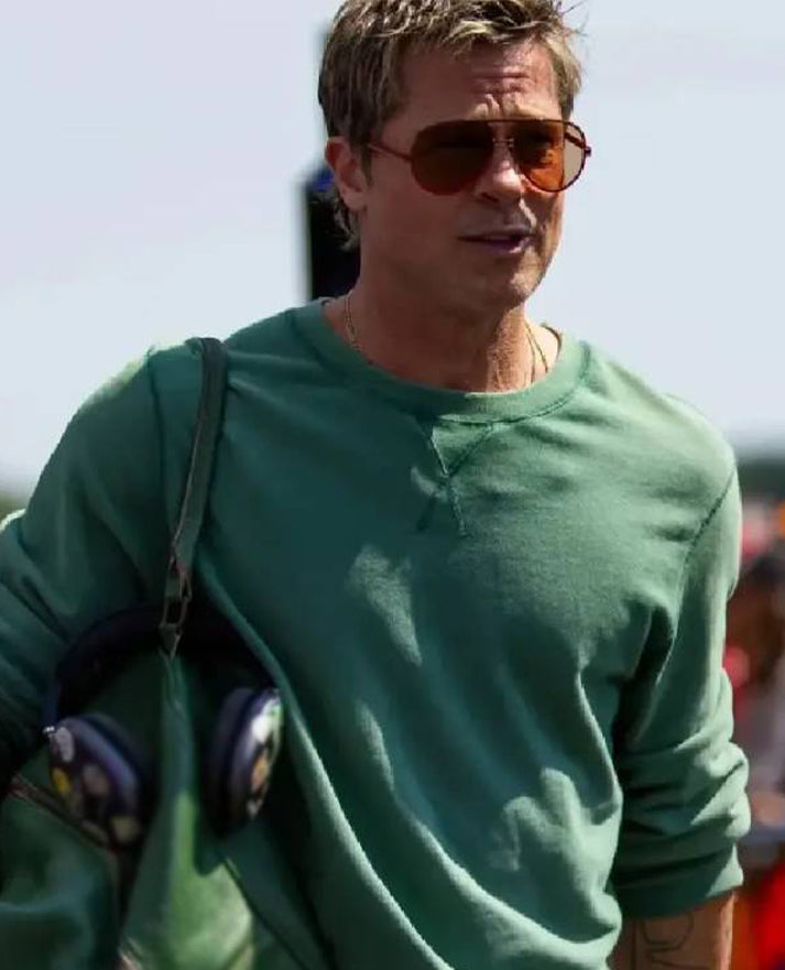 F1 The Movie Brad Pitt Green Sweatshirt