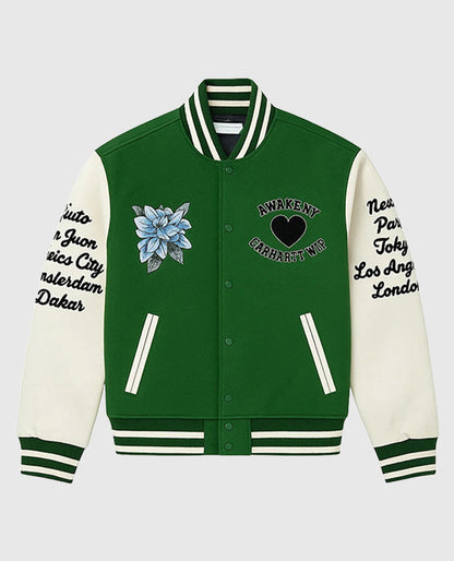 LeBron James Green And White Bomber Jacket