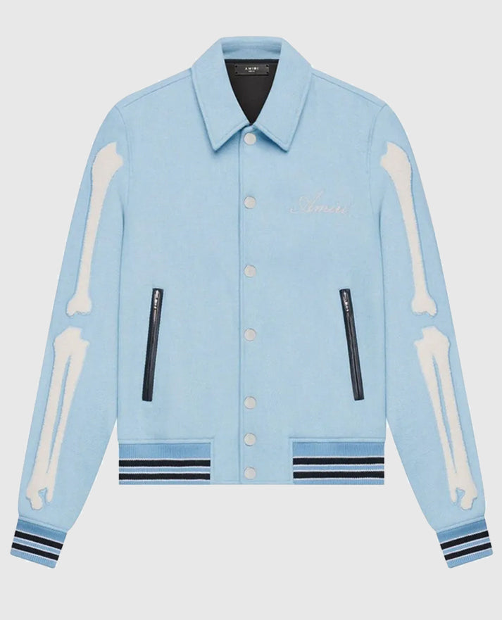 Amiri Bones Letterman Wool Jacket