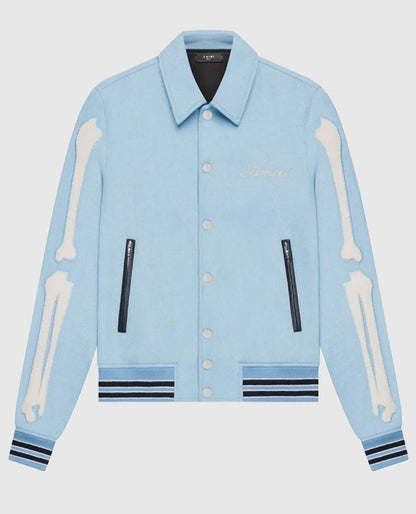 Amiri Bones Letterman Wool Jacket