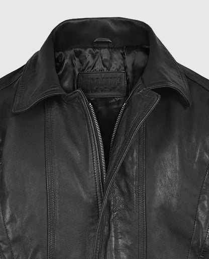 Men's Vintage Leather Bomber Jacket
