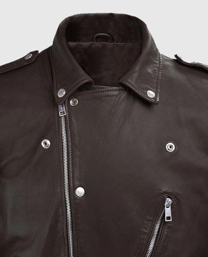 Men's Brown Beast Leather Biker Jacket