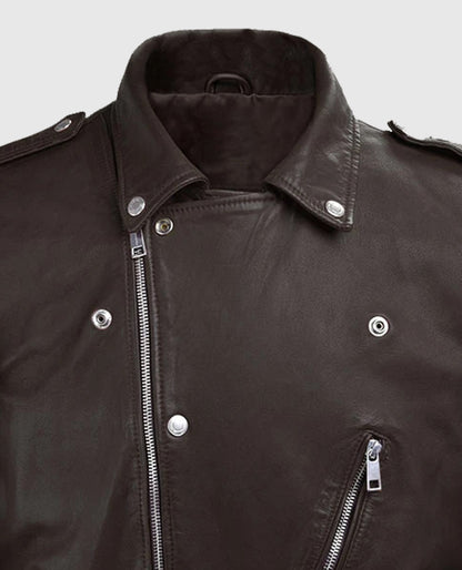 Men's Brown Beast Leather Biker Jacket