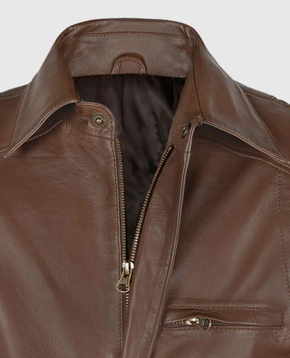 Men's Bomber Leather Hunter Jacket