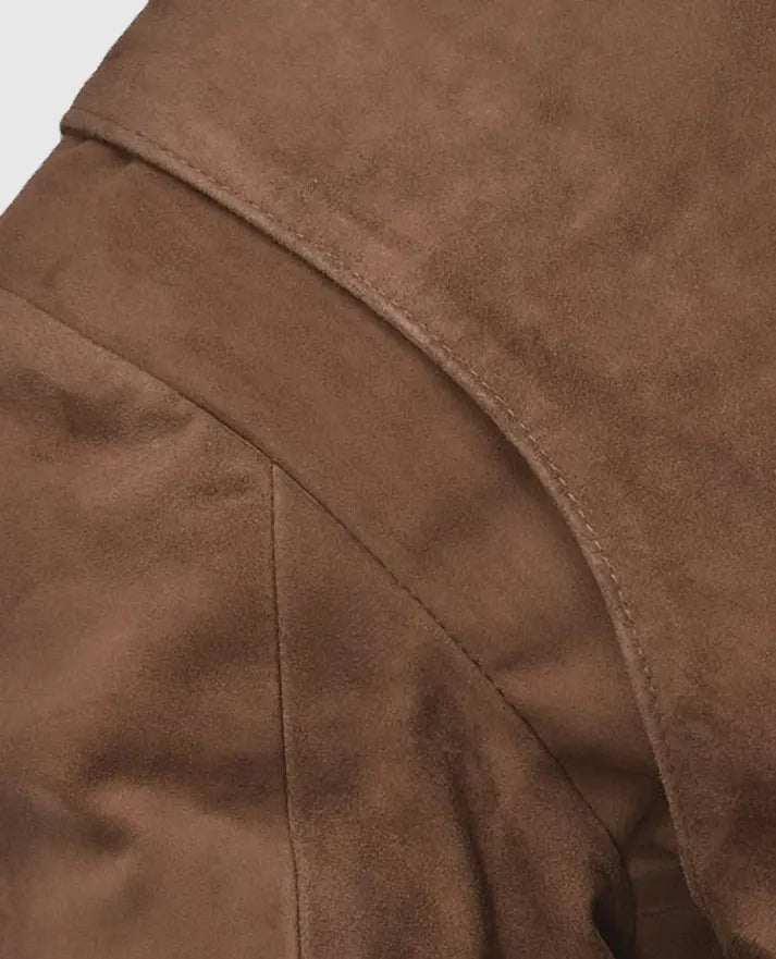 Men's Hickory Suede Leather Safari Blazer