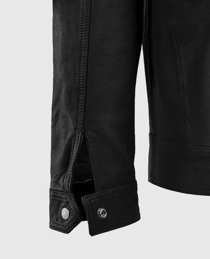 Men's Biker Thunder Storm Black Leather Jacket