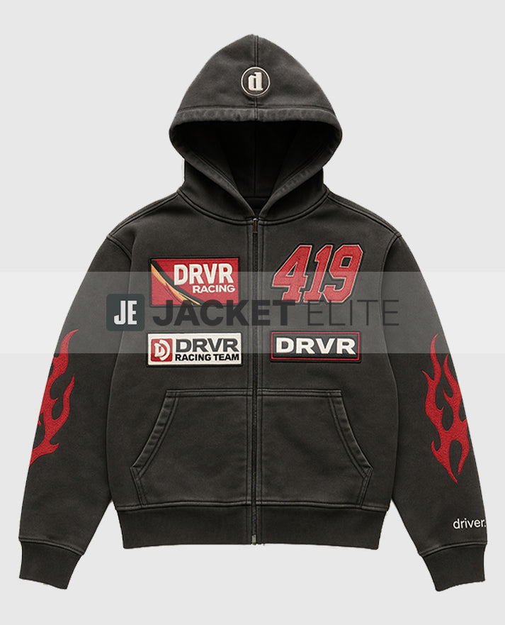 419 Driver Black Hoodie