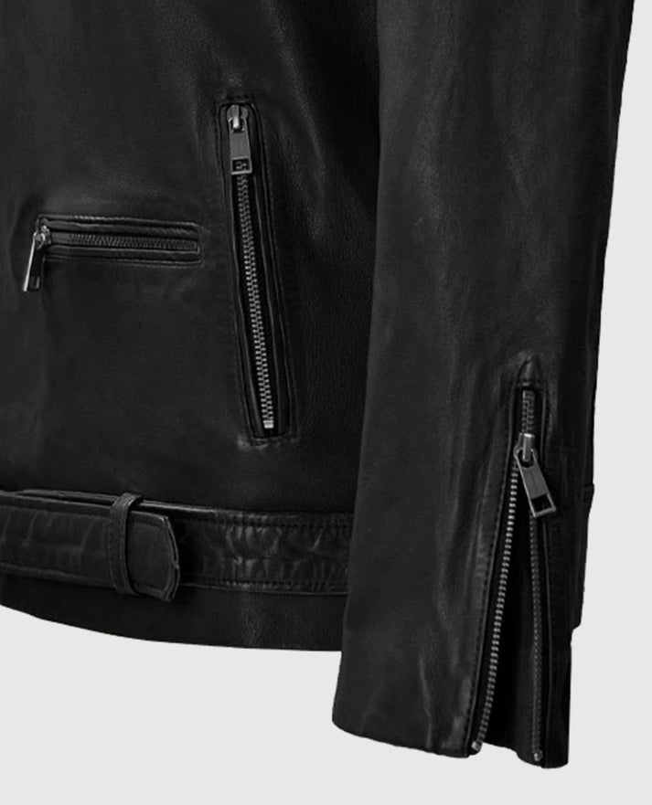 Men's Riding Rutland Leather Jacket in Black