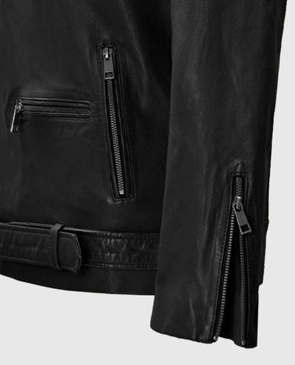 Men's Riding Rutland Leather Jacket in Black