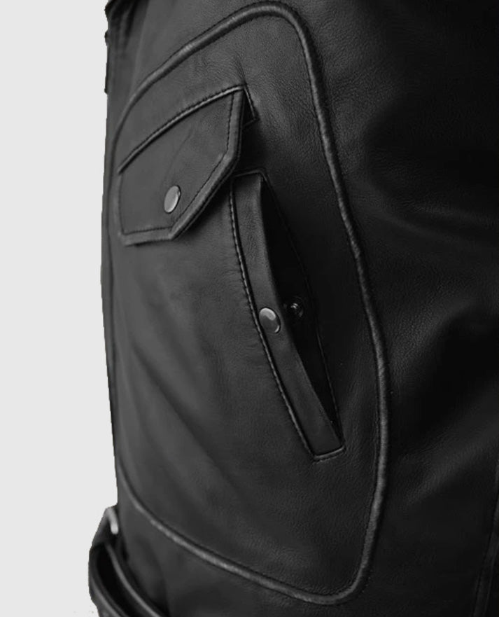 Men's Leather Street Style Biker Jacket