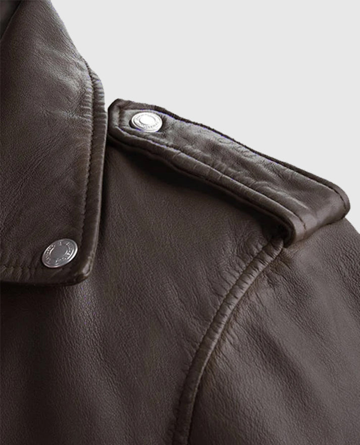 Men's Brown Beast Leather Biker Jacket