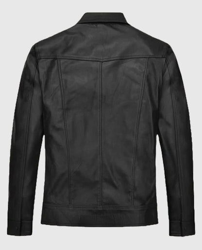 David Beckham Black Leather Jacket