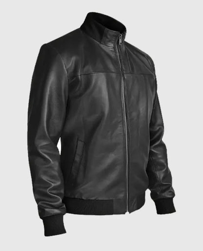 Richard Madden Black Leather Jacket