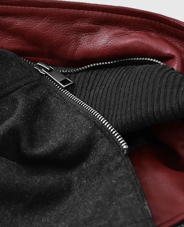Men's Leather Hooded Rodeo Jacket