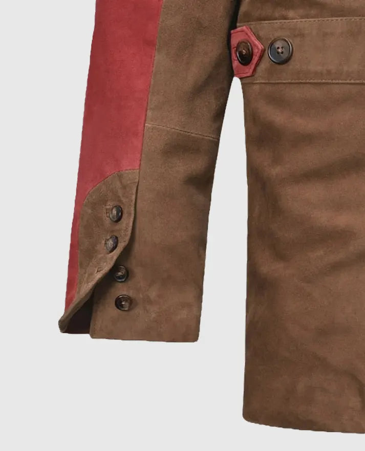 Men's Hickory Suede Leather Safari Blazer