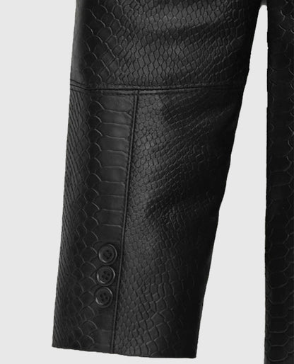 Men's Catwalk Black Python Leather Blazer