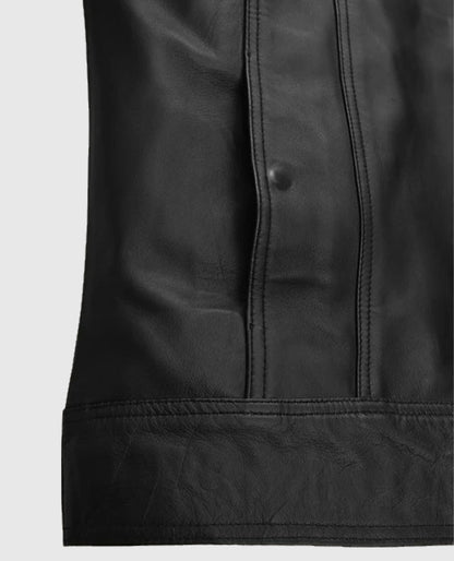 David Beckham Black Leather Jacket