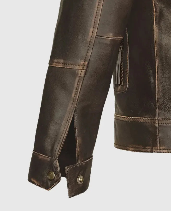 Men's Dark Brown Retro Leather Jacket