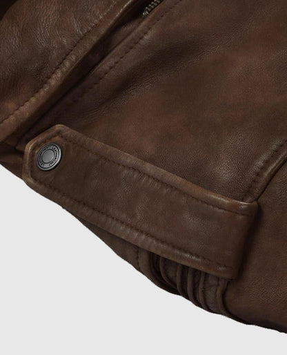 Men's Rider Falcon Spanish Brown Leather Jacket