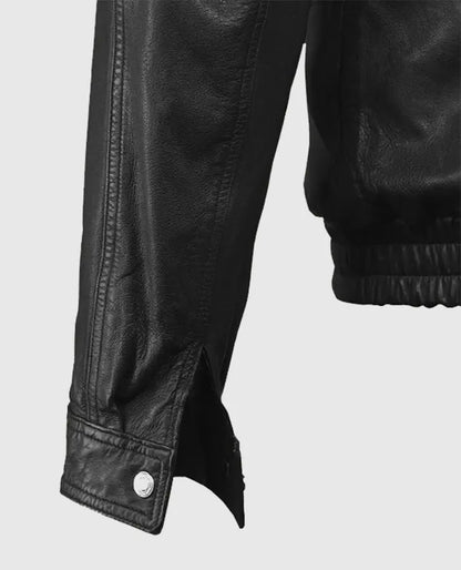 Men's Vintage Leather Bomber Jacket