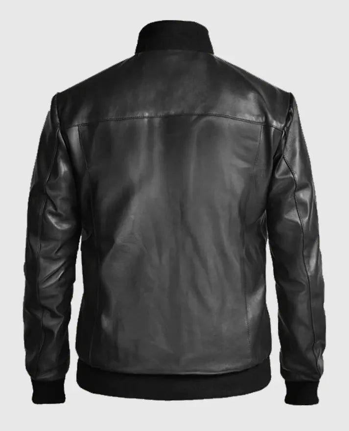 Richard Madden Black Leather Jacket