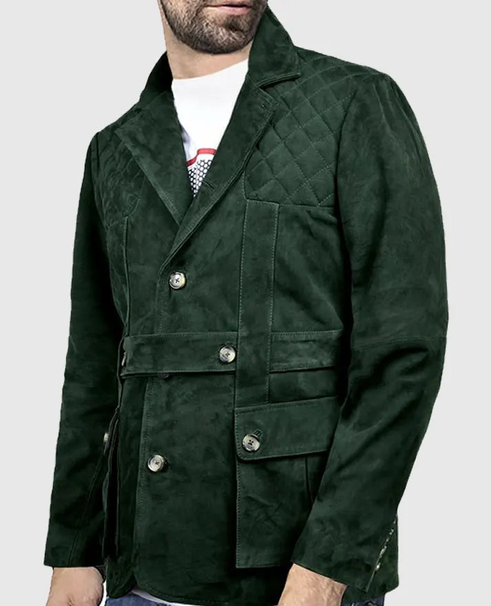 Men's Forest Suede Safari Leather Blazer