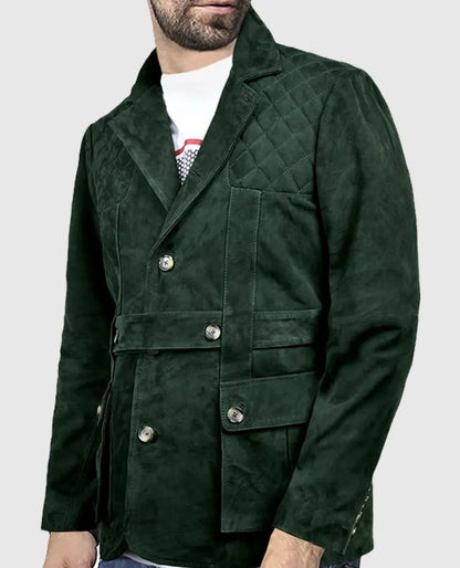 Men's Forest Suede Safari Leather Blazer