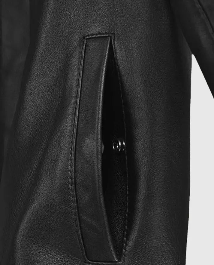 Richard Madden Black Leather Jacket