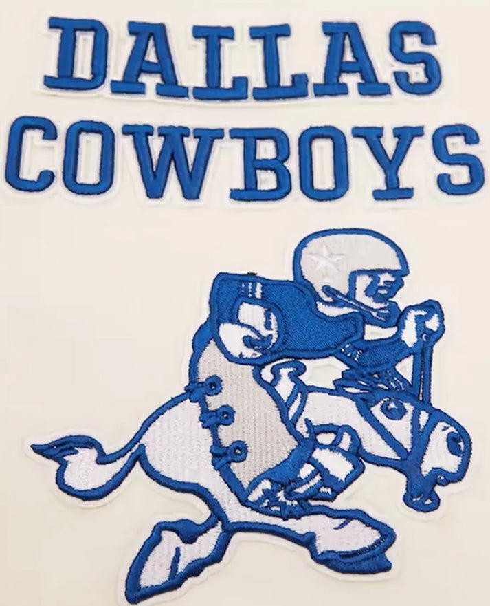 Dallas Cowboys Retro Classic Varsity Cream Jacket