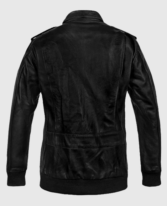 A2 Flight Bomber Leather Jacket For Men
