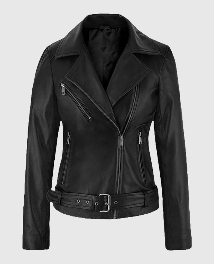 Adele Exarchopoulos Biker Leather Jacket
