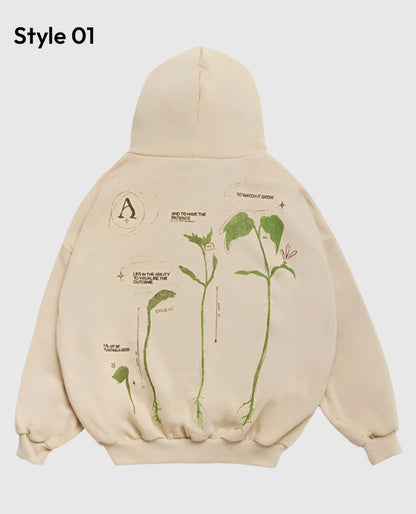 Alchemai Tree Of Life Cream Fleece Hoodie