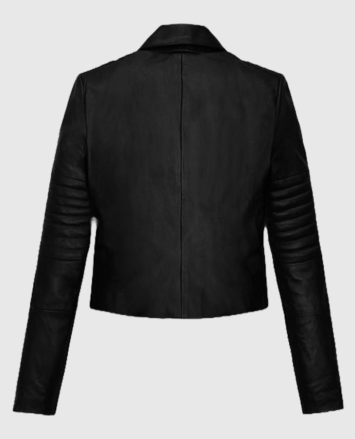 Amanda Seyfried Black Biker Leather Jacket