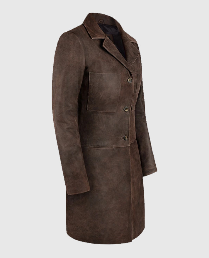 Annabelle Wallis The Mummy Brown Long Coat