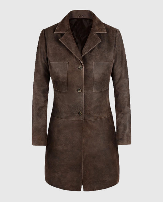 Annabelle Wallis The Mummy Brown Trench Coat
