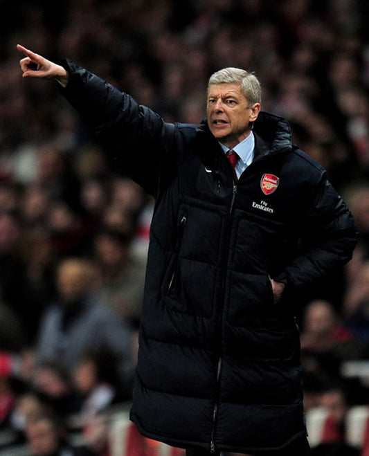 Arsene Wenger Puffer Black Trench Coat