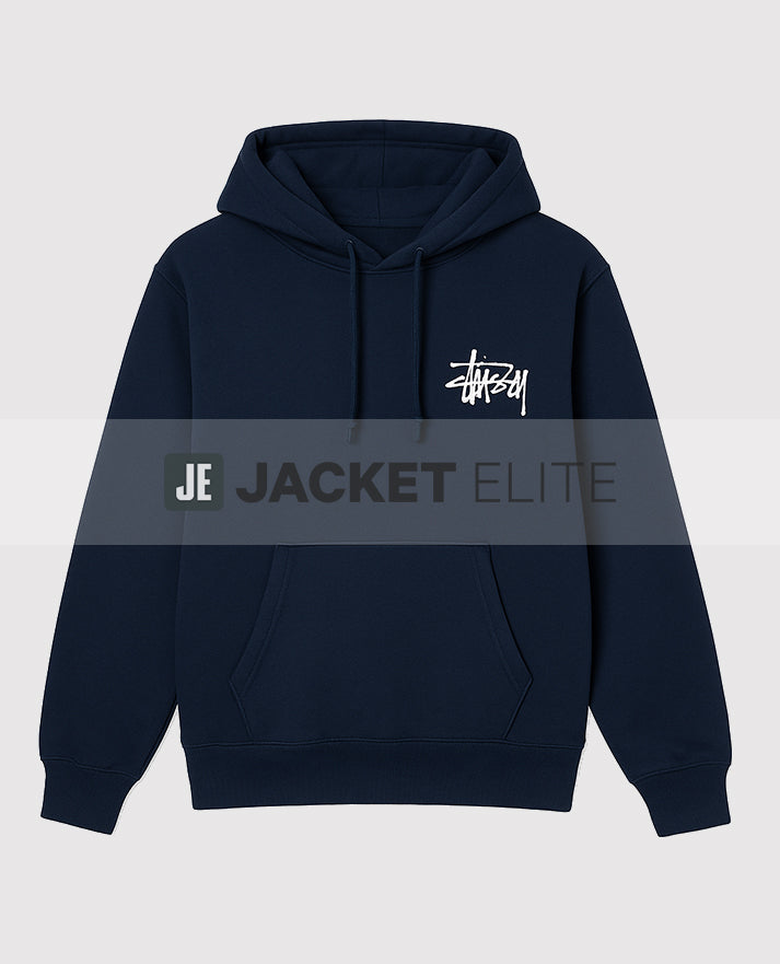 Basic Stussy Navy Blue Hoodie