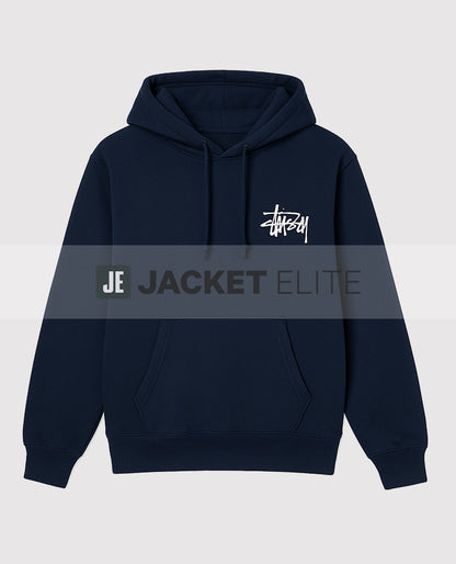 Basic Stussy Navy Blue Hoodie