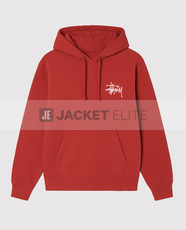 Basic Stussy Red Hoodie