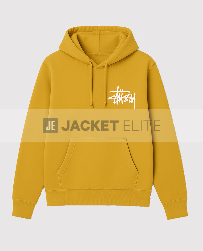 Basic Stussy Yellow Hoodie
