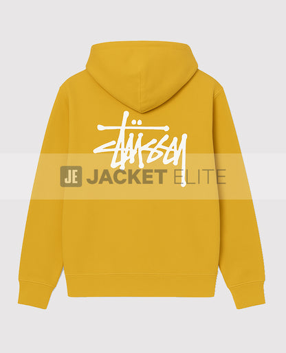 Basic Stussy Yellow Pullover Hoodie