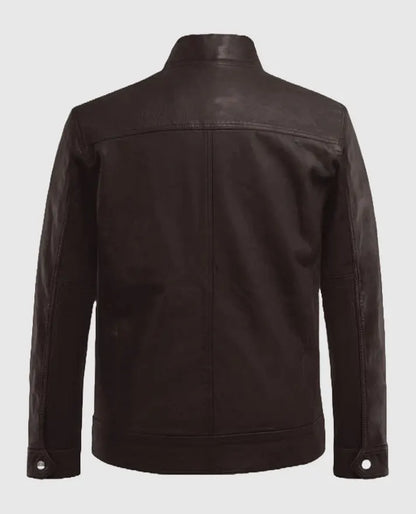 Biker Brown Thunder Storm Leather Jacket For Men