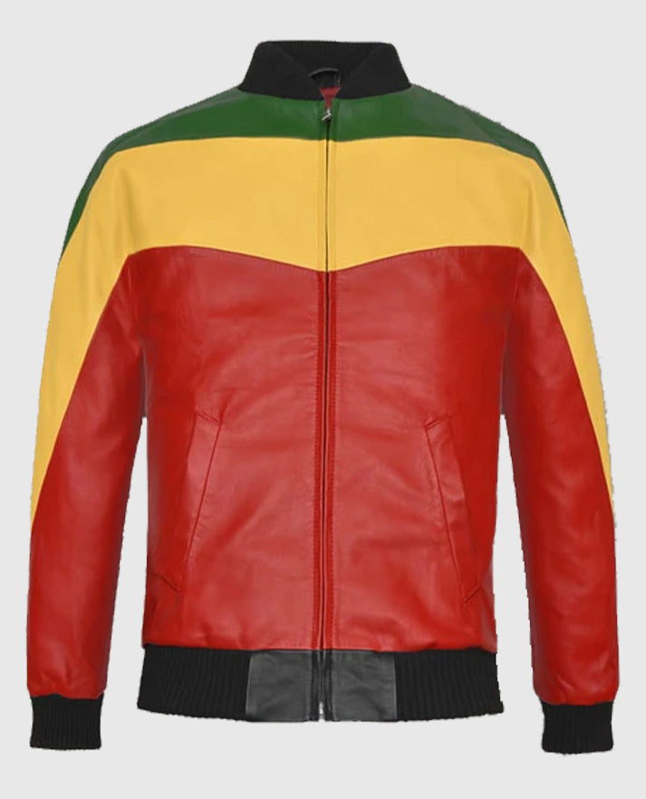 Bob Marley Bomber Leather Jacket
