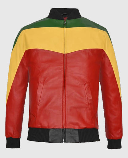 Bob Marley Bomber Leather Jacket