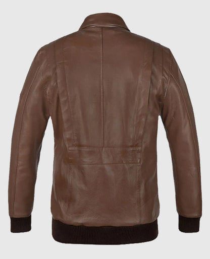 Bomber Leather Hunter Jacket For Men