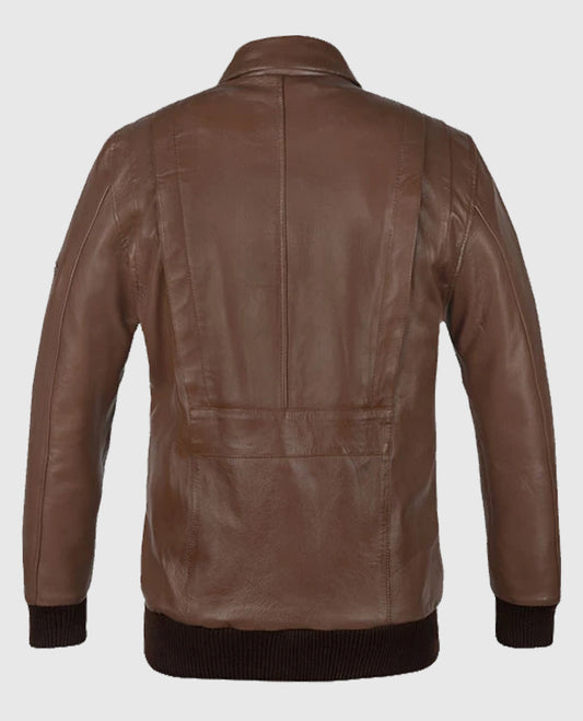 Bomber Leather Hunter Jacket For Men